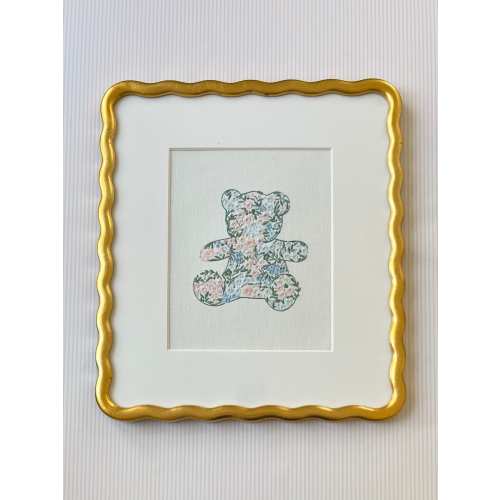 Embroidered Floral Teddy Bear