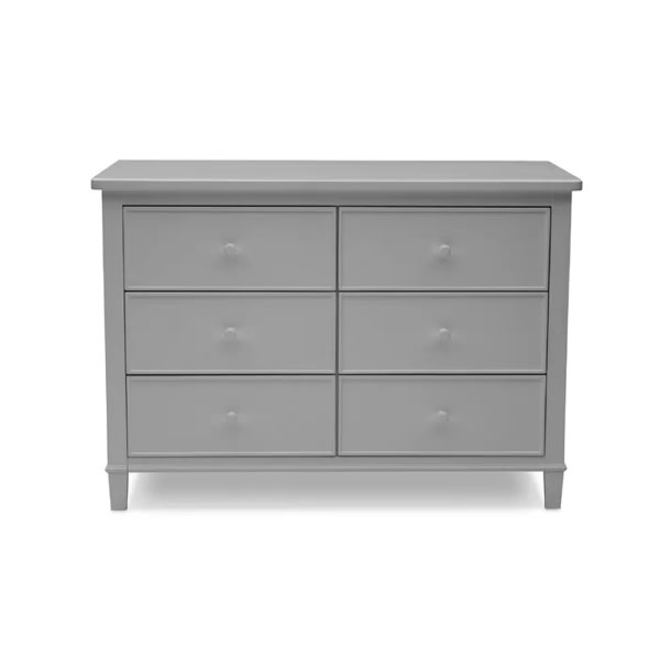 Haven 6 Drawer Double Dresser - Grey