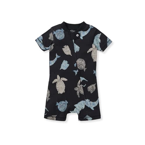 Burt's Bees Baby Unisex Baby Short Sleeve Pajamas, One-piece Sleeper Romper Pjs, Snug Fit for Infants 3 to 24 Months