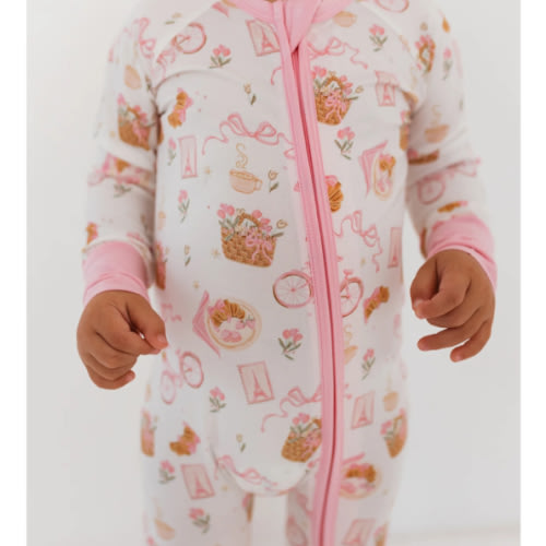 Croissants and Coffee Zipper Romper – In my Jammers