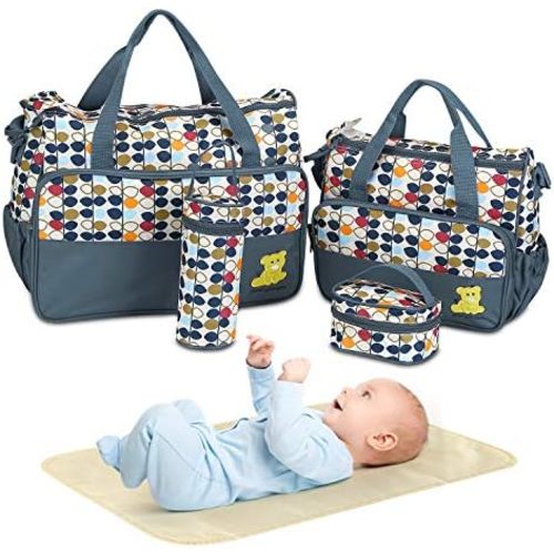 5PCS Diaper Bag Tote Set - Baby Bags for Mom