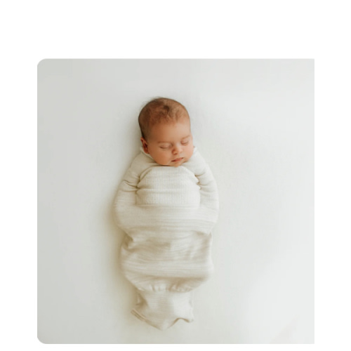 Bamboo Beige Swaddle Sleep Sack - Small (6-12 pounds)