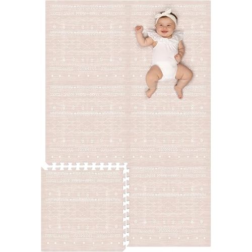 Lillefolk Baby Foam Play Mat - Baby Playmat | Tiles for Kids Interlocking Mat - Foam Baby Mat for Babies & Toddlers - Non Toxic Play Mat for Baby Tummy Time Mat (Standard Size 4x6 ft (6 Tiles), Dusk