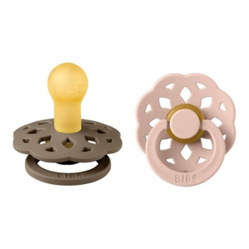 Bibs Boheme Latex Pacifier - 2pk, Color: Dark Oak/Blush