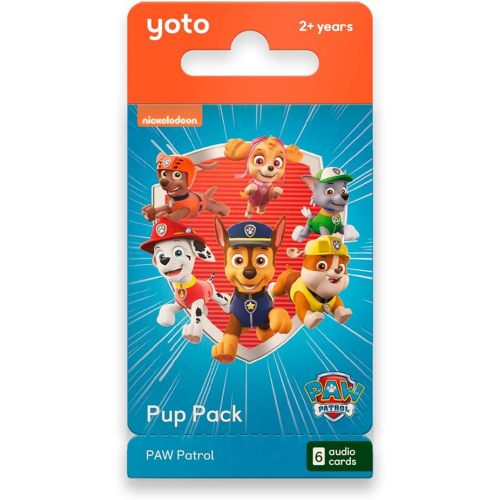 Yoto PAW Patrol: Pup Pack – 6 Kids Audio Cards for Use with Player & Mini All-in-1 Audio Device, Educational & Screen-Free Listening with Fun Stories for Playtime, Bedtime & Travel, Ages 2+