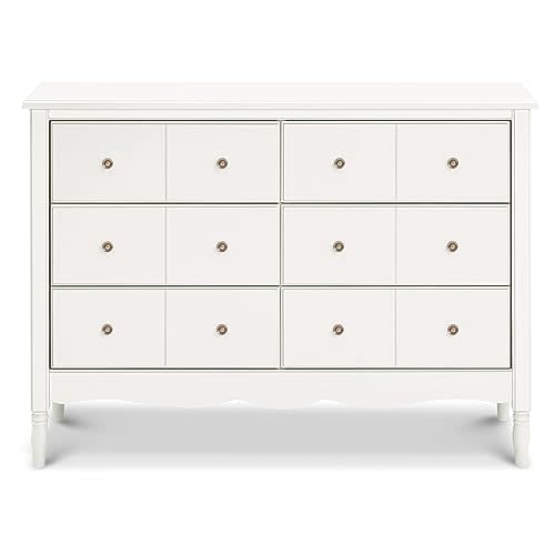 Namesake Liberty 6-Drawer Assembled Dresser in Warm White | 2 Sets of Knobs