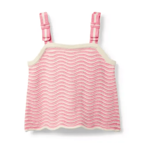 Girl Pink Palette Stripe Wavy Striped Sweater Top by Janie and Jack