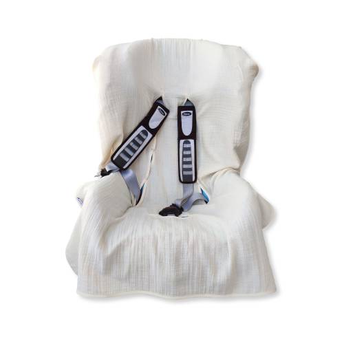 Easy Wash Children's Car Seat Cover & Liner - 100% Cotton - Universal FIT - Crash Tested - Easy to Clean - Machine Washable Cream Clour