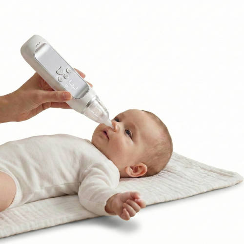 Electric Baby Nasal Aspirator Rechargeable Nose Sucker 3 Suction Modes with Music
