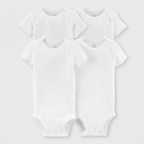 Carter's Just One You® Baby 4pk Short Sleeve Bodysuit - White Newborn