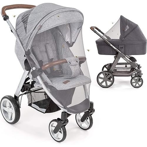 Baby Mosquito Net for Stroller and Carrycot - Jogging Stroller Insect Mesh Net - Universal Fit, Premium Quality: Machine Washable - Gray
