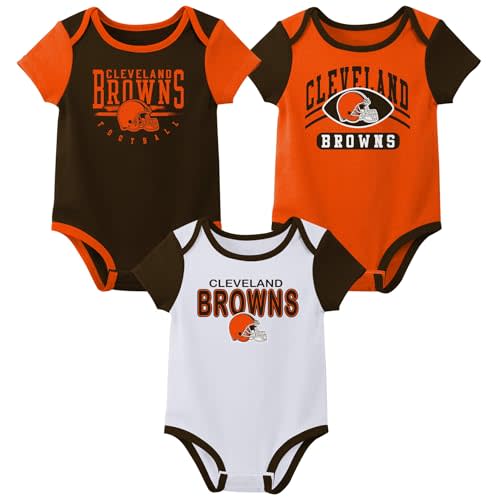 Outerstuff NFL Teams Newborn Baby and Infant Short Sleeve Bodysuit Variety 3-Pack (0-18m)