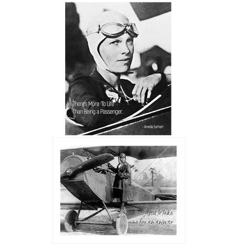 Amelia Earhart | Bessie Coleman | Inspiring Women | Female Pilot | Famous Women |Famous Aviator |Aviation Pioneer |RC Plane |8x10 Print Sign
