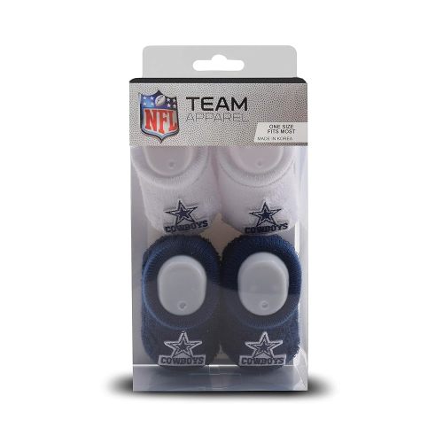 For Bare Feet Dallas Cowboys Infant Bootie Socks 0-12 Months - 2 Pack