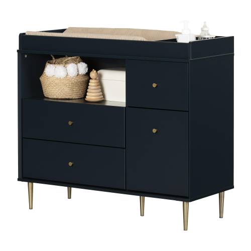 South Shore Dylane Changing Table with Drawers and Open Storage