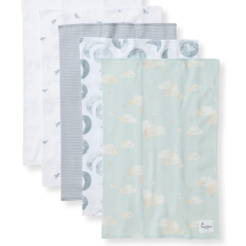 Hello Moon Organic Cotton Burp Cloths 5 Pack