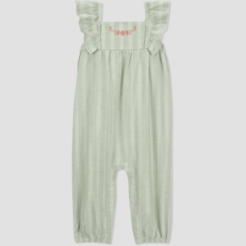 Carter's Just One You® Baby Girls' Floral Jumpsuit - Green, Size: 6-9M