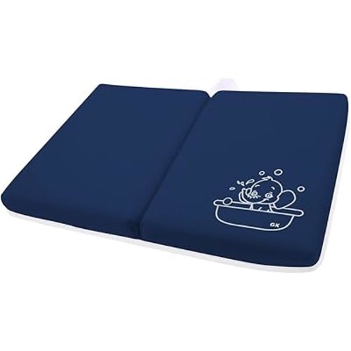Bath Kneeler Pad - 1.5inch Thick Bath Kneeling Mat Non-Slip Rubber - Large Safety Bathtub Kneeling Pad for Baby Bathtime, Garden Work, Exercise - Foldable Child Bath Tub Mat for Parents - Royal Blue
