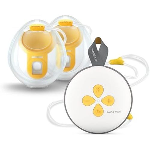 Medela Swing Maxi Hands-Free Double Electric Breast Pump, Easy and Intuitive Design for On-The-Go, Compatible with Medela Family App
