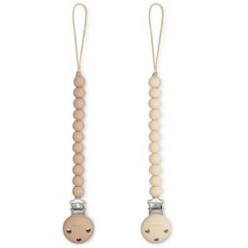 Pacifier Clip for Boys and Girls by Comfy Cubs - Beige & Light Beige