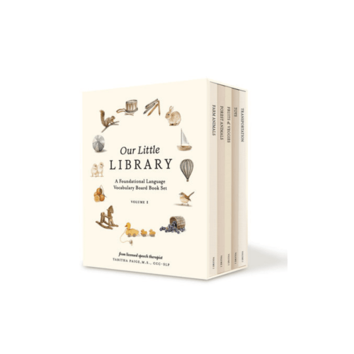Our Little Library: A Foundational Language Vocabulary Board Book Set for Babies by Tabitha Paige I The Montessori Room