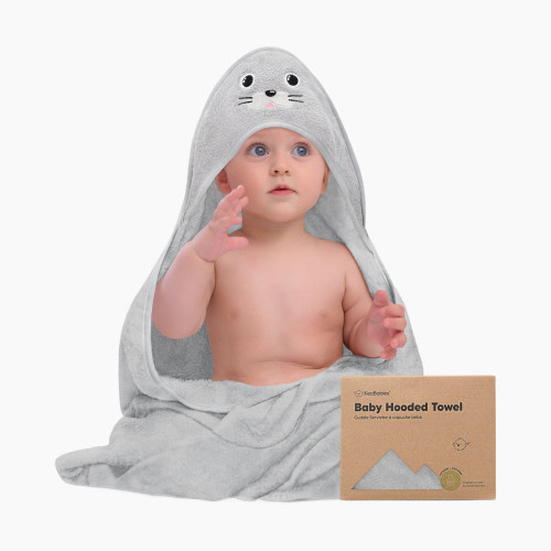KeaBabies Cuddle Bamboo Viscose Hooded Towel - Seal