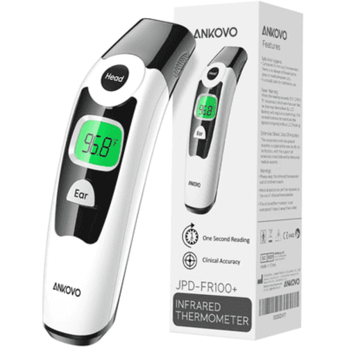 ANKOVO Infrared Digital Thermometer, Ear & Forehead Thermometer for Infant and Toddlers, Fr100