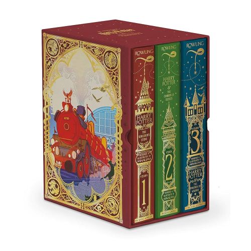 Harry Potter Books 1-3 Boxed Set (Interactive Illustrated Edition)