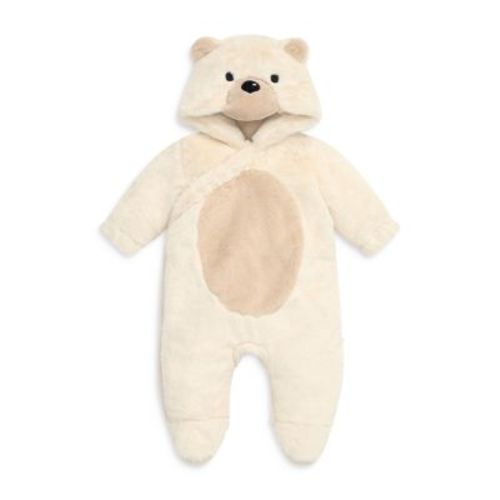 Unisex Faux Fur Polar Bear Coverall - Baby