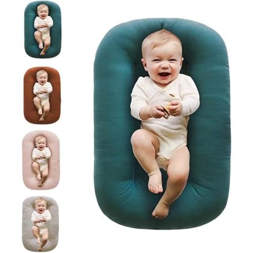 Baby Lounger, Baby Lounger Pillow, Babys Lounger Pillow for Newborn 0-24 Months (Green)