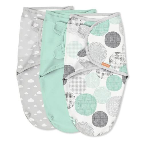 Swaddleme By Ingenuity Original Swaddle Wrap - 0-3 Months - Small-medium - 3pk - Floating Geo