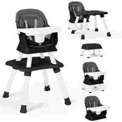 AILEEKISS 8 in 1 Baby High Chair, Toddler Dining Booster Seat for Eating, Grey