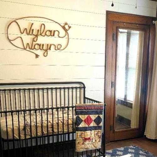10 LETTER Rope Name Sign, Western/Nautical Rope Name Art, Rustic Nursery, Cowboy Room, Personalized Gift, Baby Shower, Wall Letters