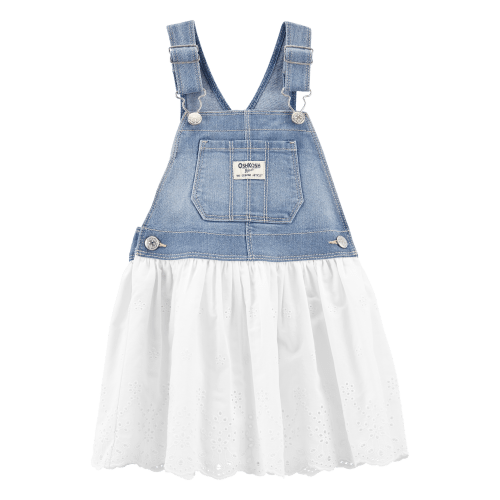 Baby Denim Eyelet Jumper Dress - OshKosh | Carter's