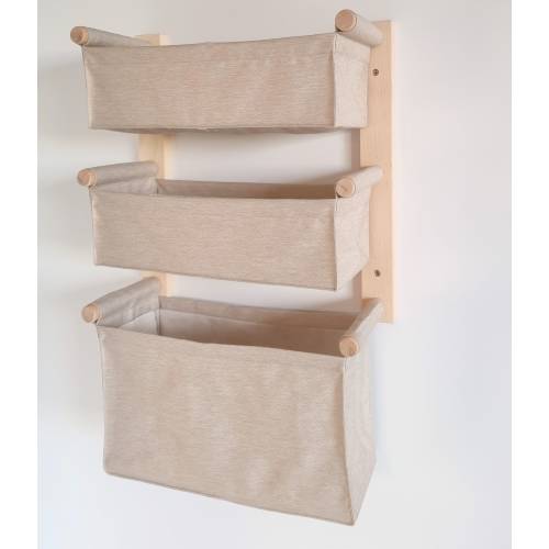 Organizer/Playroom Toys Organizer/Waterproof Storage Basket/Polyester Pocket/Book Shelf/Hanging Storage/Bathroom Shelf/Diapers Organizer