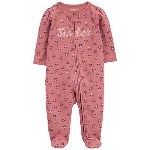 Baby Girl Carter's Little Sister 2-Way Zip Cotton Sleep & Play