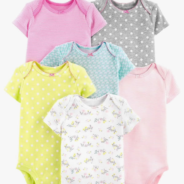 Simple Joys by Carter's Baby Girls 6 Pack Short Sleeve Bodysuit