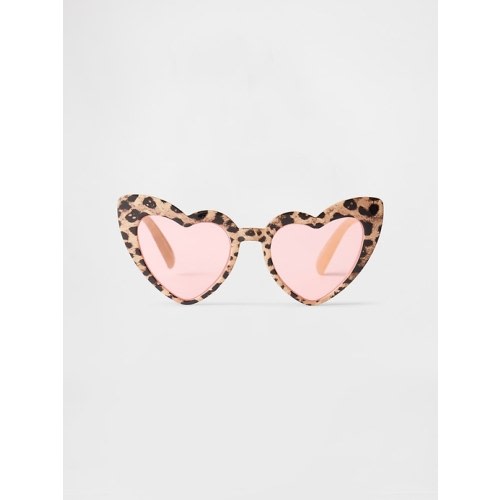 Toddler Recycled Leopard Heart Sunglasses