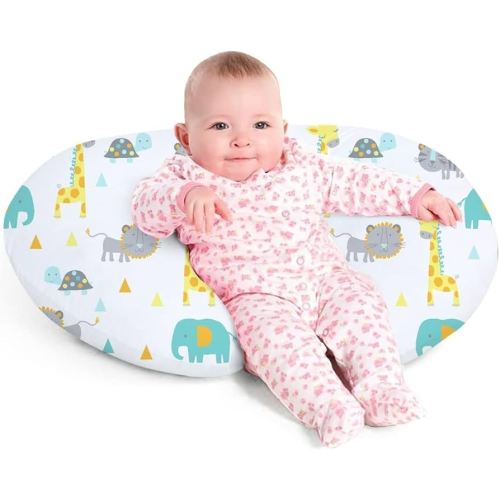 Little Grape Land Nursing Pillow for Infants, Breastfeeding Pillows, Baby Support Pillow for Nursing, Bottle Feeding, Tummy Time with Machine Washable Cover & Breathable Filling (Woodland Animals)