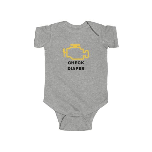 Check Engine Diaper Infant Bodysuit | Turbo Baby Clothing | Car baby | Onesie | Mechanics Baby Shirts, Car Lover Baby Shirts, Turbo