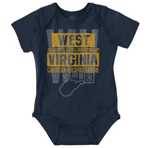 Brisco Brands West Virginia Student Team Uniform Baby Romper Boys or Girls