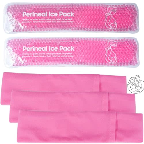 Reusable Perineal Cooling Pad for Postpartum and Hemorrhoid Pain Relief,Instant Perineal Cold Pack,Vaginial Ice Pack for Pain Relief (red-zhuzhu)
