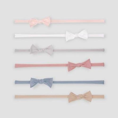 Carter's Just One You® 6pk Baby Girls' Nylon Bow Headwrap - 0-12M