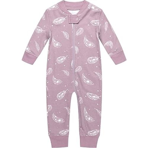 Owlivia Organic Cotton Baby Boy Girl Zip up Sleep N Play, Footless, Long Sleeve