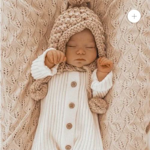 Little B's Chunky Rib Baby Jumpsuit - Milk