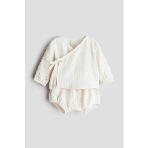 2-PIECE WRAPOVER MUSLIN SET