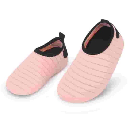 L-RUN Newborn Baby Slippers Booties for Toddler Non Slip Grey 6-12 Months
