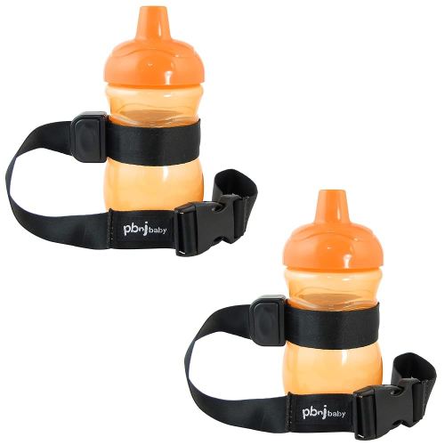 SippyPal Sippy Cup Holder Strap Leash Tether (Black 2-Pack)