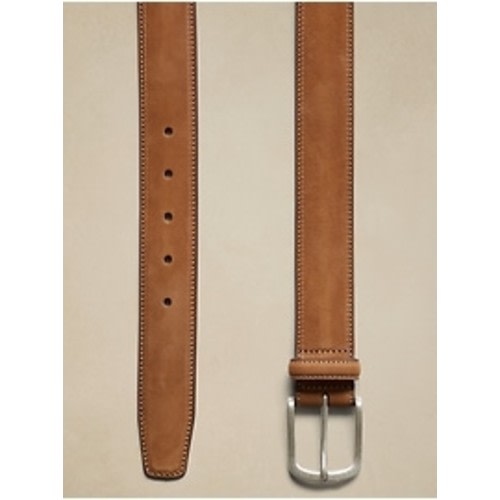 Cinza Nubuck Leather Belt