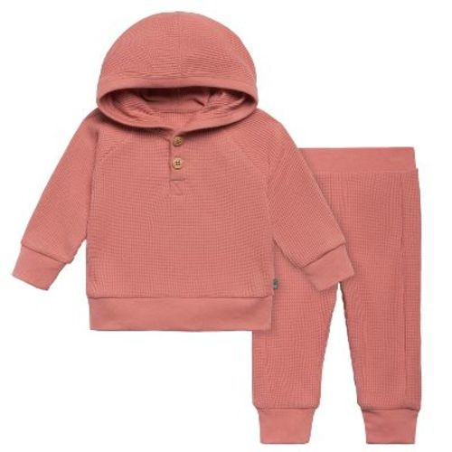 Modern Moments™ By Gerber Baby Girls' 2-piece Hoodie And Pant Set, Medium Rose, 3-6 Months